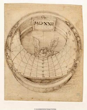Horologium, mit einem geflügelten Genius