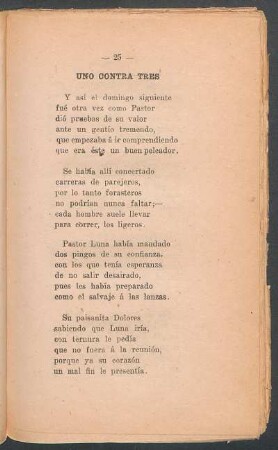 Uno contra tres