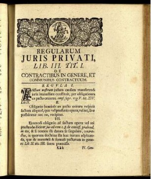 Regularum Juris Privati. Lib. III.