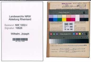 Entnazifizierung Joseph Wilhelm, geb. 27.09.1905 (Richtmeister)