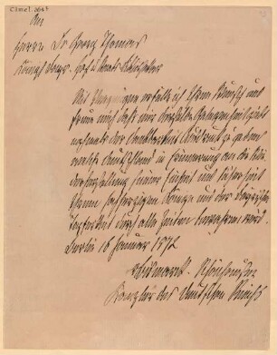Otto von Bismarck (1815 - 1898) Autographen: Briefe von Otto von Bismarck an verschiedene Adressaten - BSB Autogr.Cim. Bismarck, Otto von, 13. Otto von Bismarck (1815 - 1898) Autographen: Brief von Otto von Bismarck an Georg Martin Thomas - BSB Autogr.Cim. Bismarck, Otto von.13