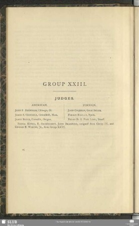Group XXIII. Judges