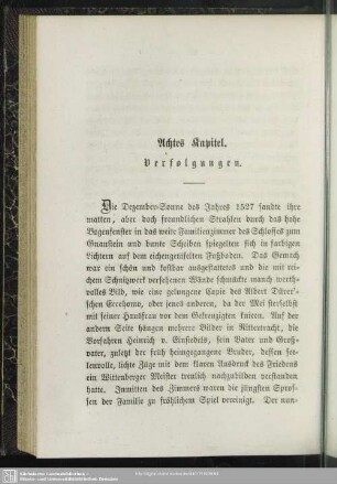 Achtes Kapitel. Verfolgungen