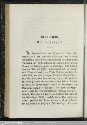 Achtes Kapitel. Verfolgungen