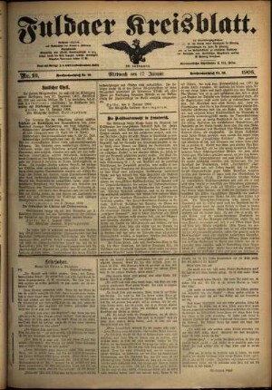 Ausgabe vom Mittwoch, den 17. Januar 1906.