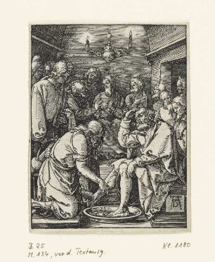 Fußwaschung, Blatt 10 der Folge "Kleine Passion (vor dem Text)"