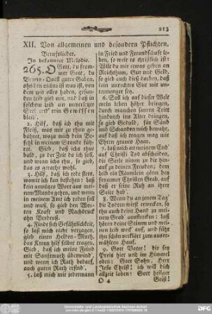 XII. Von allgemeinen und besondern Pflichten.