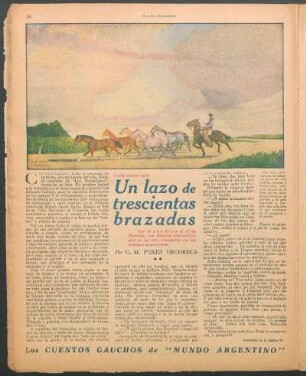 Un lazo de trescientas brazadas : Los cuentos gauchos de "Mundo Argentino"