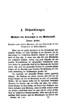 Methode des Unterrichts in der Mathematik