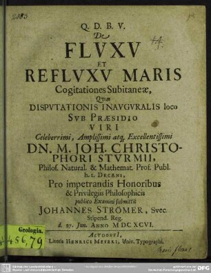 De fluxu et reflexu maris cogitationes subitaneae