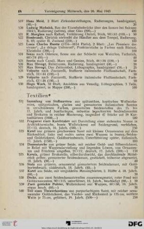 Textilien (Nr. 531-551)