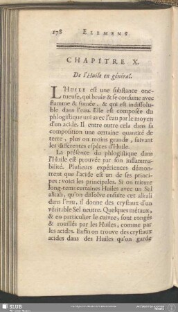 Chapitre X. De l'Huile en général