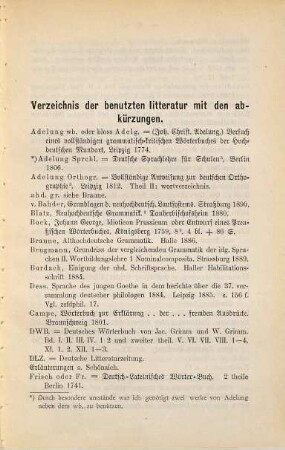 Die Sprache des jungen Herder in ihrem Verhältnis zur Schriftsprache : ein Beitrag zur Geschichte der neuhochdeutschen Schriftsprache