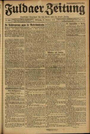 Ausgabe vom Mittwoch, den 24. Oktober 1923.