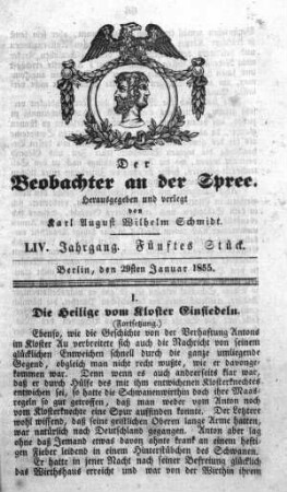 5. Stück, 29. Januar 1855