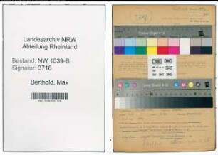 Entnazifizierung Max Berthold , geb. 31.07.1889 (Postbeamter)