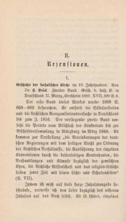 488-491 [Rezension] Brück, Heinrich, Vom Abschlusse der Concordate bis zur Bischofsversammlung in Würzburg im März 1848