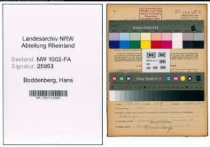 Entnazifizierung Hans Boddenberg, geb. 06.01.1910 (Kaufm.Angest.)