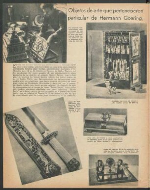 Objetos de arte que pertenecieron a la "Isla del Tesoro" particular de Hermann Goering, mariscal alemán