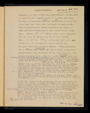 Angaben zur Handschrift