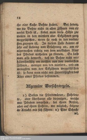 Allgemeine Vorsichtsregeln