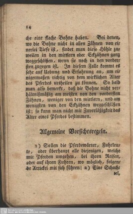Allgemeine Vorsichtsregeln