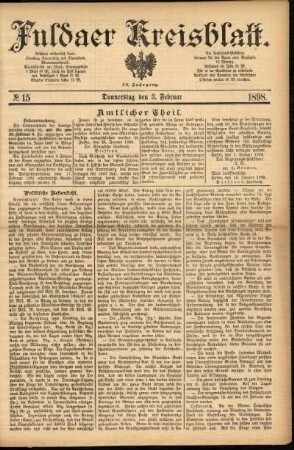 Ausgabe vom Donnerstag, den 03. Februar 1898.