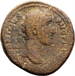 Sesterz des Antoninus Pius mit Darstellung einer Göttin mit Füllhorn