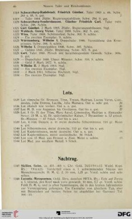 Lots (Nr. 1335-1344)