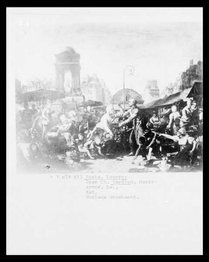Marktszene in einem Viertel von Paris