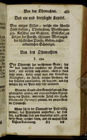 Das ein und dreyßigste Kapitel. - Das zwey und dreißigste Kapitel.