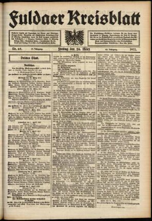 Dritte Ausgabe vom Freitag, den 24. März 1911.