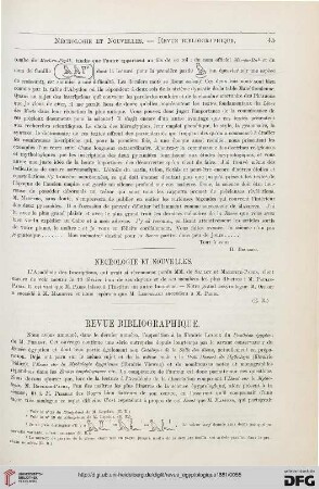 Revue bibliographique