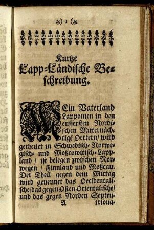 Kurtze Lapp-Ländische Beschreibung.