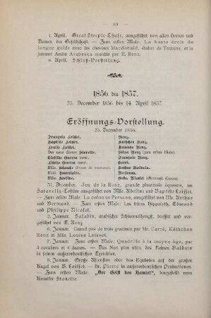 1856 bis 1857, 25. December 1856 bis 14. April 1857