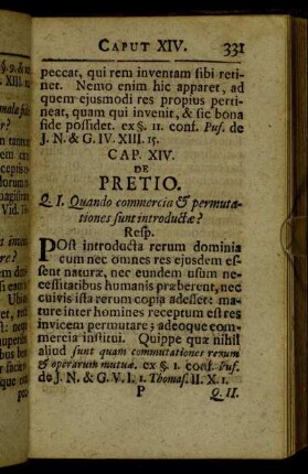 Cap. XIV. De pretio.