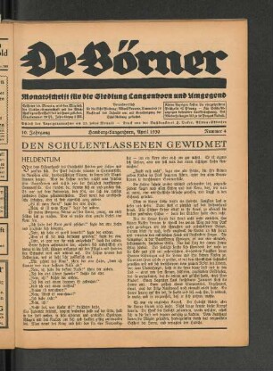 Den Schulentlassenen gewidmet