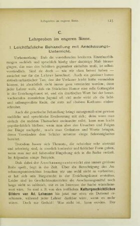 C. Lehrproben im engeren Sinne