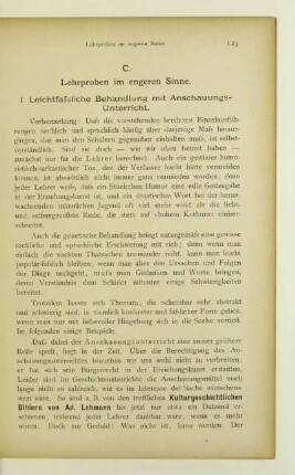 C. Lehrproben im engeren Sinne