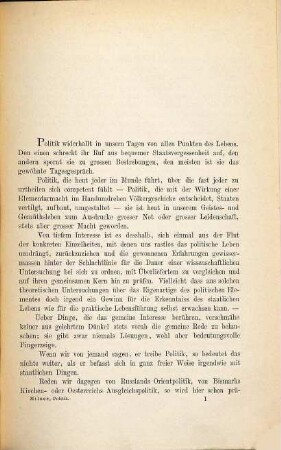 Politik und politisches Denken