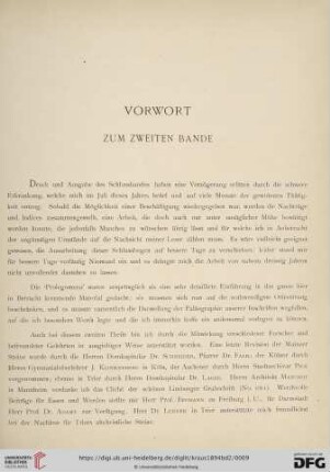 Vorwort zum zweiten Bande
