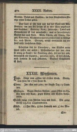 XXXIII. Abyßinien