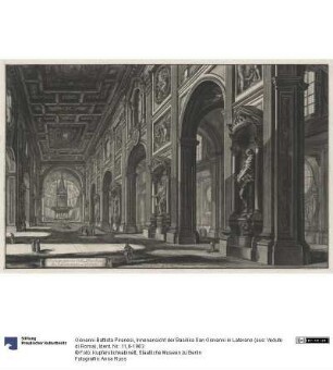 Innenansicht der Basilika San Giovanni in Laterano (aus: Vedute di Roma)