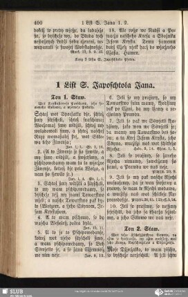 1 List S. Japoschtoła Jana