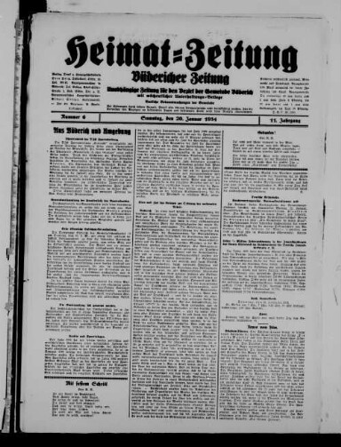 Titelseite einer Zeitung