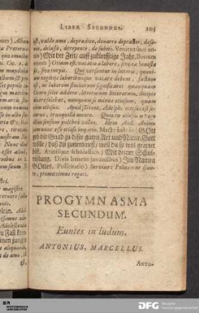 Progymnasma Secundum. Euntes in ludum.