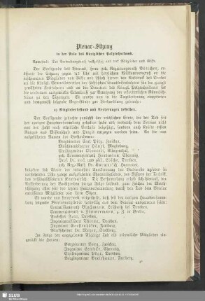 Plenar-Sitzung