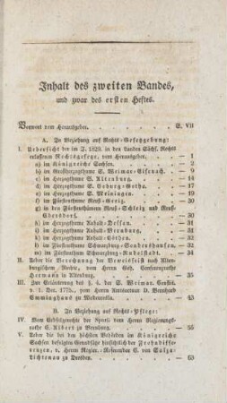 Inhalt des zweiten Bandes