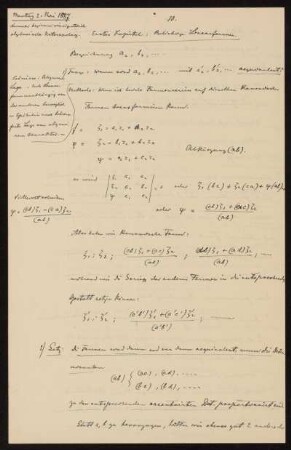 Montag 2. Mai 1887. - Freitag 27. Mai.