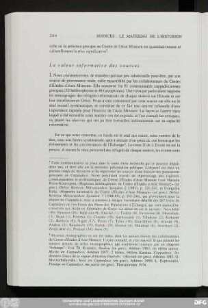 La valeur informative des sources